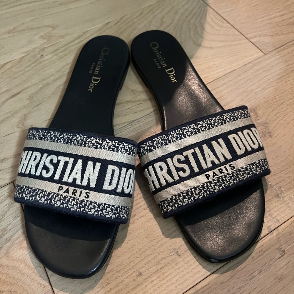 Dior Dway Slide in Navy